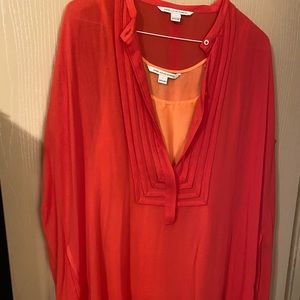Tunic dress with silk blend camisole